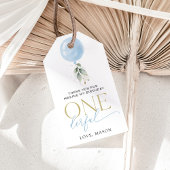 Blauwe ballon, Eucalyptus, Groen, Eerste verjaarda Cadeaulabel