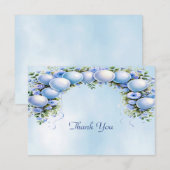 Blauwe ballonnen bedankje bedankkaart (Voorkant / Achterkant)