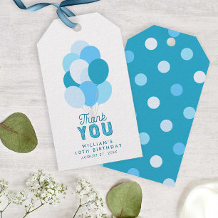 Blauwe Ballonnen Dank Je Cadeaulabel