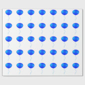 Blauwe ballonnen die papier verpakken (Vlak)