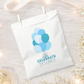 Blauwe ballonnen laten we elke verjaardag vieren bedankzakje (Geknipt)