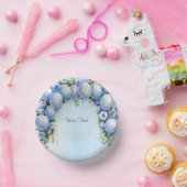 Blauwe ballonnen papieren kom (Feest)