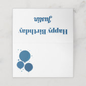 Blauwe ballonnen | Plaats kaarten (Buitenkant ongevouwen)