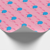 Blauwe ballonuitsteeksel cadeaupapier (Hoek)