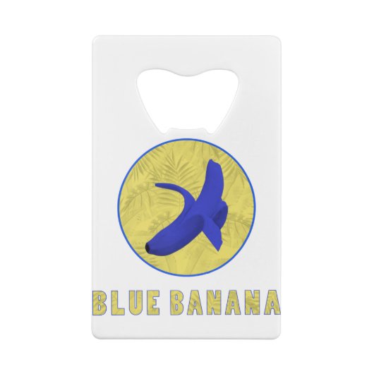 blauwe banaan kredietkaart flessenopener (Achterkant)