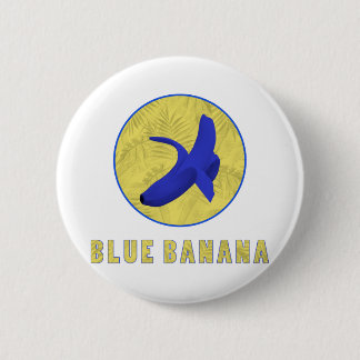 blauwe banaan ronde button 5,7 cm