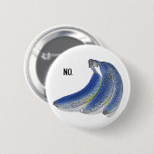 blauwe bananenknop ronde button 5,7 cm (Voorkant /achterkant)