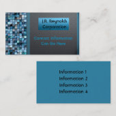 Blauwe bannenprofessionele Visitekaartjes (Voorkant / Achterkant)