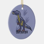 Blauwe Baryonyx Keramisch Ornament (Rechts)