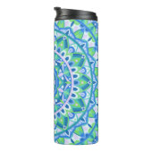 Blauwe basis Mandala Thermosbeker (Geroteerd rechts)