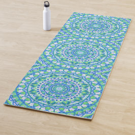 Blauwe basis Mandala Yogamat