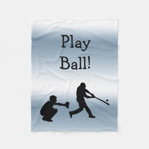 Blauwe basketbaltas voor alle sportvelden fleece deken