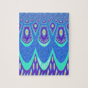 Blauwe batik legpuzzel