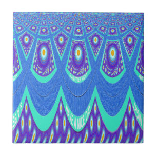 Blauwe batik tegeltje