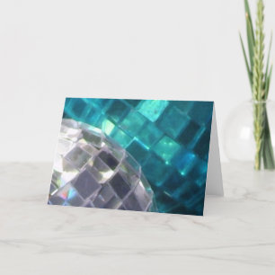 Blauwe Baubles-kaart met details Feestdagen Kaart