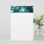 Blauwe Baubles kopaaier wit Briefpapier (Staand voorkant)