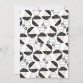 Blauwe BBQ Baby Shower Kaart (Achterkant)