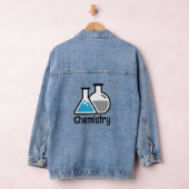 Blauwe Beakers Design Denim Jas Denim Jacket (Hangar)