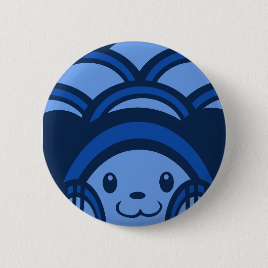 Blauwe Beer Button (Voorkant)