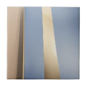 Blauwe, beige en gouden keramische Tegel Tegeltje (Voorkant)