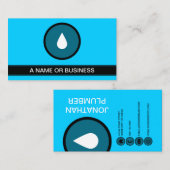 blauwe bel WATERDRUPPEL Visitekaartje (Voorkant / Achterkant)