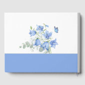 Blauwe Bellflower bruiloft Gastenboek (Achterkant)
