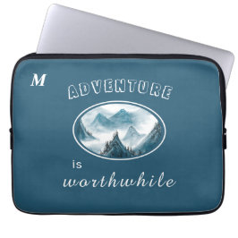 Blauwe berg Kleine Afbeelding Monogram Inspire Cit Laptop Sleeve