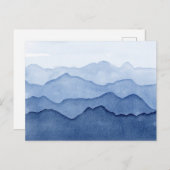Blauwe bergen briefkaart (Voorkant / Achterkant)