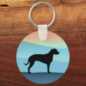 Blauwe bergen Catahoula Sleutelhanger (Voorkant)