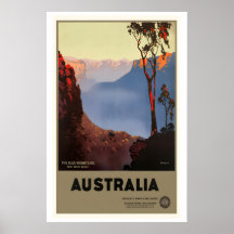 Blauwe Bergen Nieuw Zuid-Wales Australië Vintage