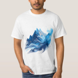 Blauwe bergen t-shirt