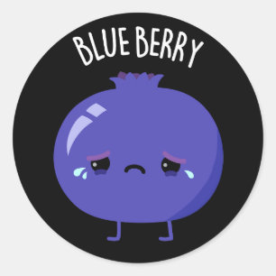 Blauwe Bes Grappige Blauwebes Grap Dark BG Ronde Sticker