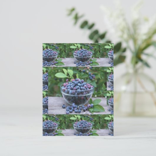 Blauwe bessen Chefs gezonde keuken Ontbijtsalades Briefkaart (Staand voorkant)