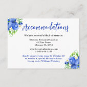Blauwe bessen en Foliage Bruiloft Accommodaties Informatiekaartje (Voorkant)