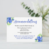 Blauwe bessen en Foliage Bruiloft Accommodaties Informatiekaartje (Staand voorkant)