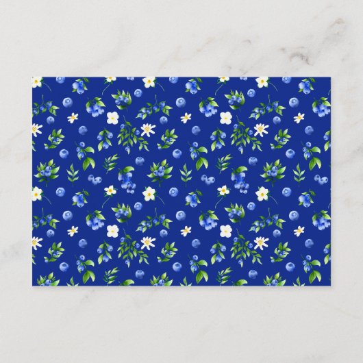 Blauwe bessen en Foliage Bruiloft Accommodaties Informatiekaartje (Achterkant)