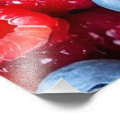 Blauwe bessen en frambozen foto afdruk (Hoek)