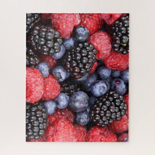 Blauwe bessen frambozen legpuzzel (Verticaal)