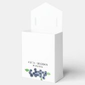 Blauwe bessen Fruit Elegant Modern Bruiloft Bedankdoosjes (Geopend)