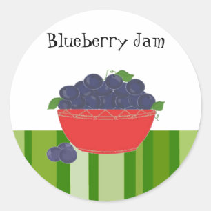 Blauwe-bessen-jamstickers Ronde Sticker