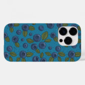 Blauwe bessen op blauw Case-Mate iPhone case (Achterkant (horizontaal))
