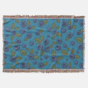 Blauwe bessen op blauw deken