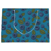 Blauwe bessen op blauw groot cadeauzakje (Voorkant)