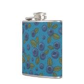 Blauwe bessen op blauw heupfles (Links)