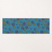 Blauwe bessen op blauw yogamat (Voorkant (horizontaal))