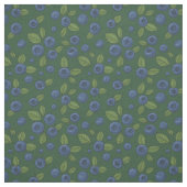Blauwe bessen op donkergroen stof (Swatch)