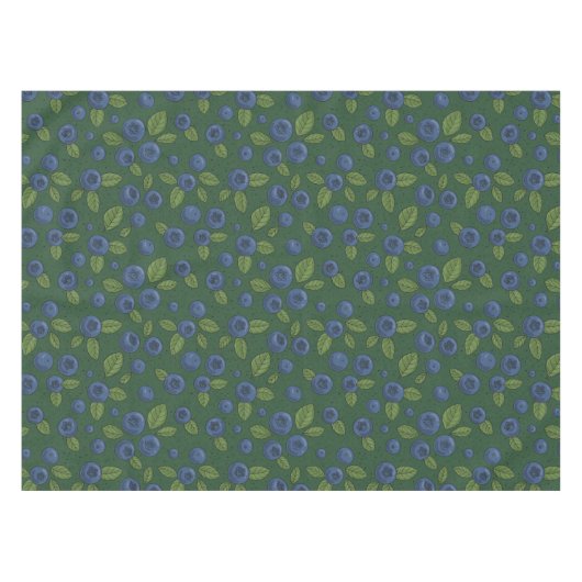 Blauwe bessen op donkergroen tafelkleed (Voorkant (Horizontaal))