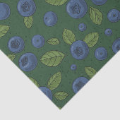 Blauwe bessen op donkergroen tissuepapier (Detail)