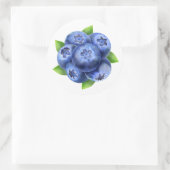 Blauwe bessen ronde samenstelling sticker (Tas)