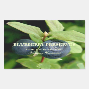 Blauwe bessen, Vaccinium ovalifolium Rechthoekige Sticker